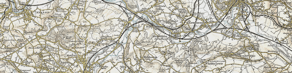 Old map of Upper Heaton in 1903