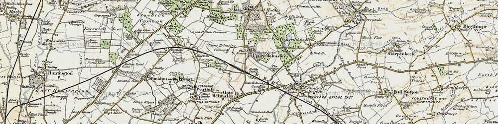 Old map of Upper Helmsley in 1903