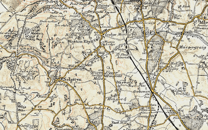 Old map of Upper Hengoed in 1902-1903