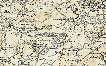Old map of Upper Hergest in 1900-1903