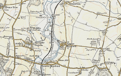 Old map of Upper Heyford in 1898-1899