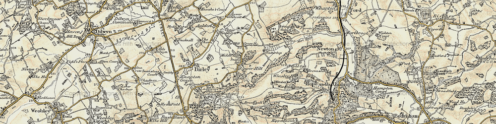 Old map of Winsley Ho in 1900-1901