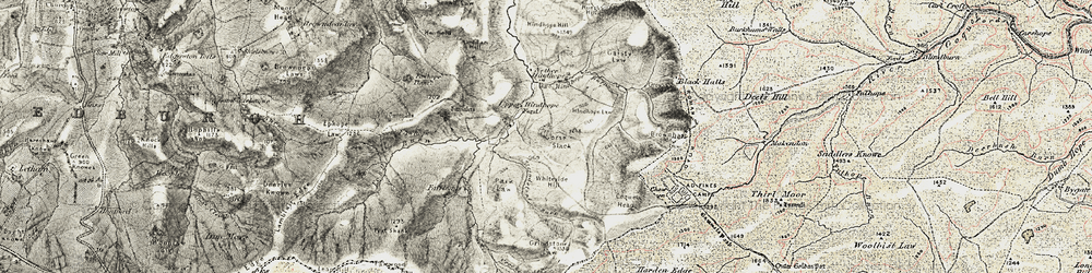 Old map of Blackhall Hill in 1901-1904