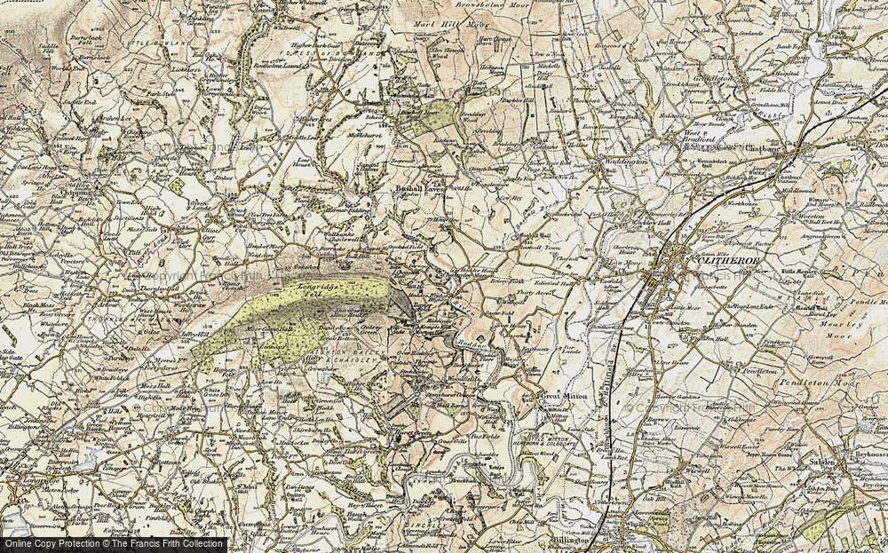 Old Map of Historic Map covering Withgill in 1903-1904