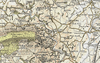 Old map of Upper Hodder in 1903-1904
