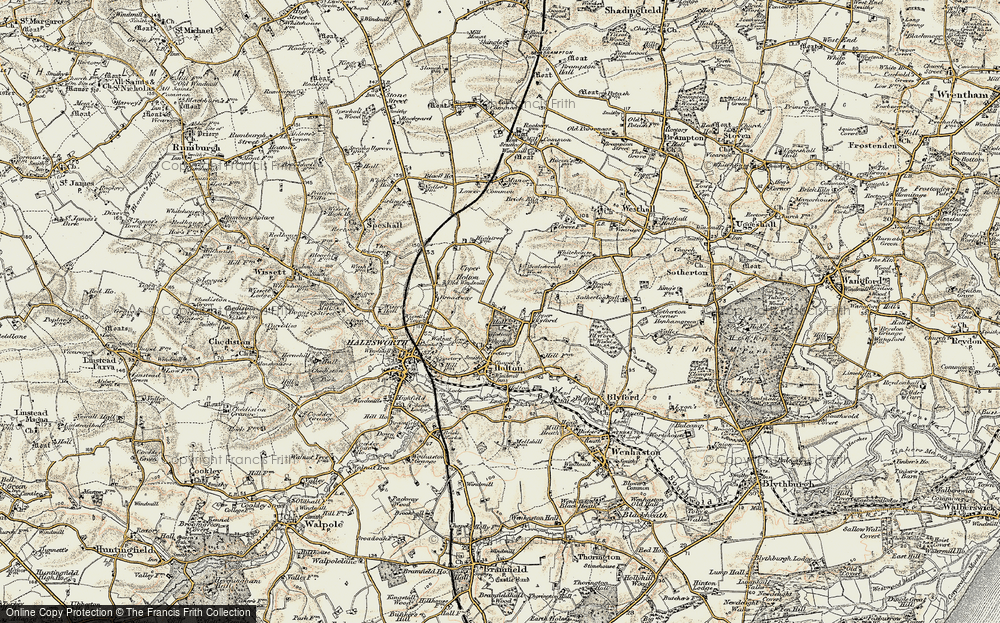 Old Map of Upper Holton, 1901-1902 in 1901-1902