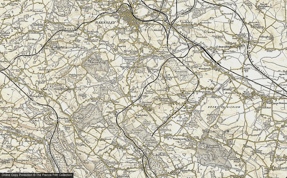 Old Map of Upper Hoyland, 1903 in 1903
