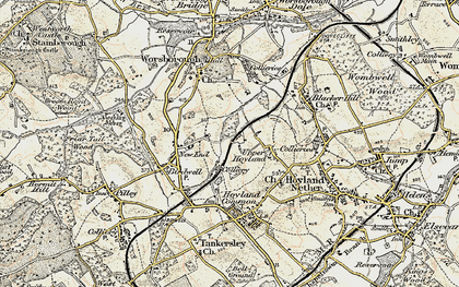 Old map of Upper Hoyland in 1903