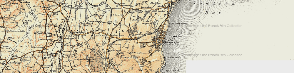 Old map of Upper Hyde in 1899