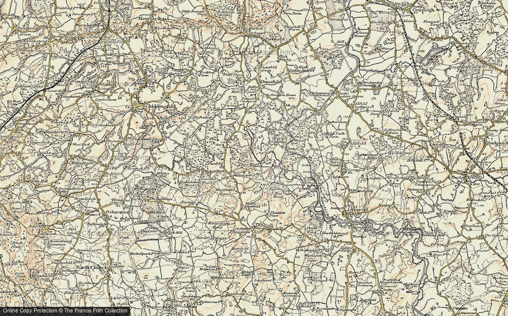Old Map of Historic Map covering Tugley Wood in 1897-1900
