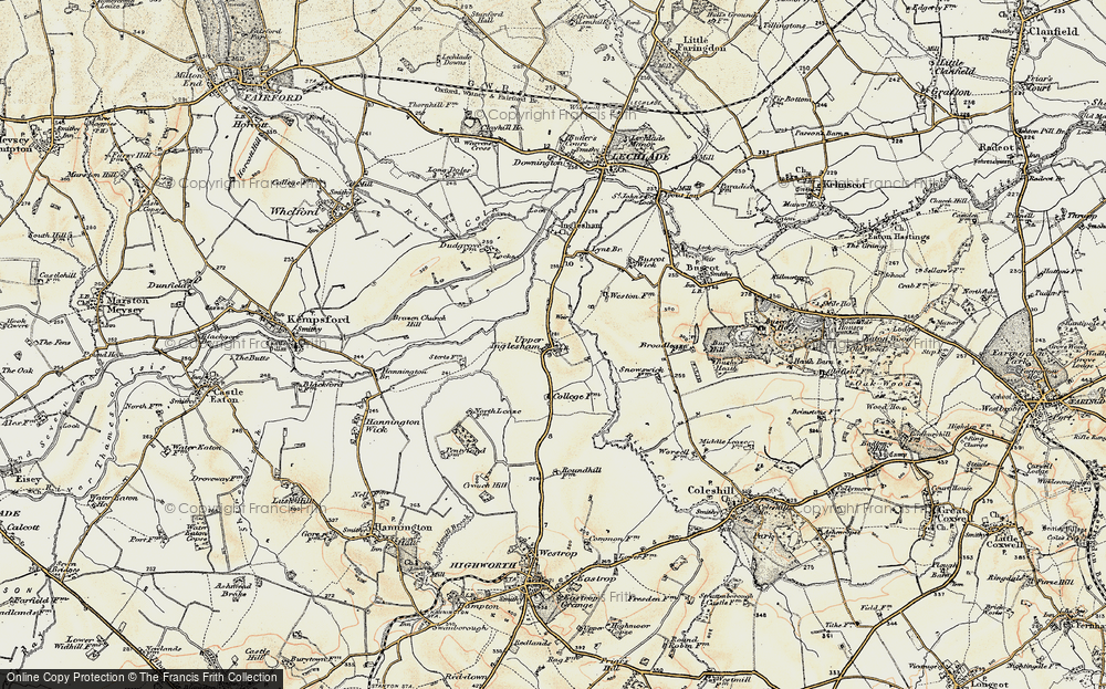 Old Map of Upper Inglesham, 1898-1899 in 1898-1899