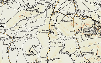 Old map of Upper Inglesham in 1898-1899