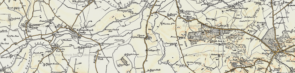 Old map of Upper Inglesham in 1898-1899