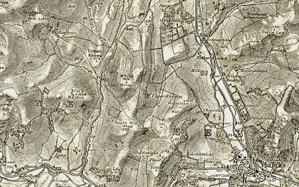 Old map of White Meldon in 1903-1904
