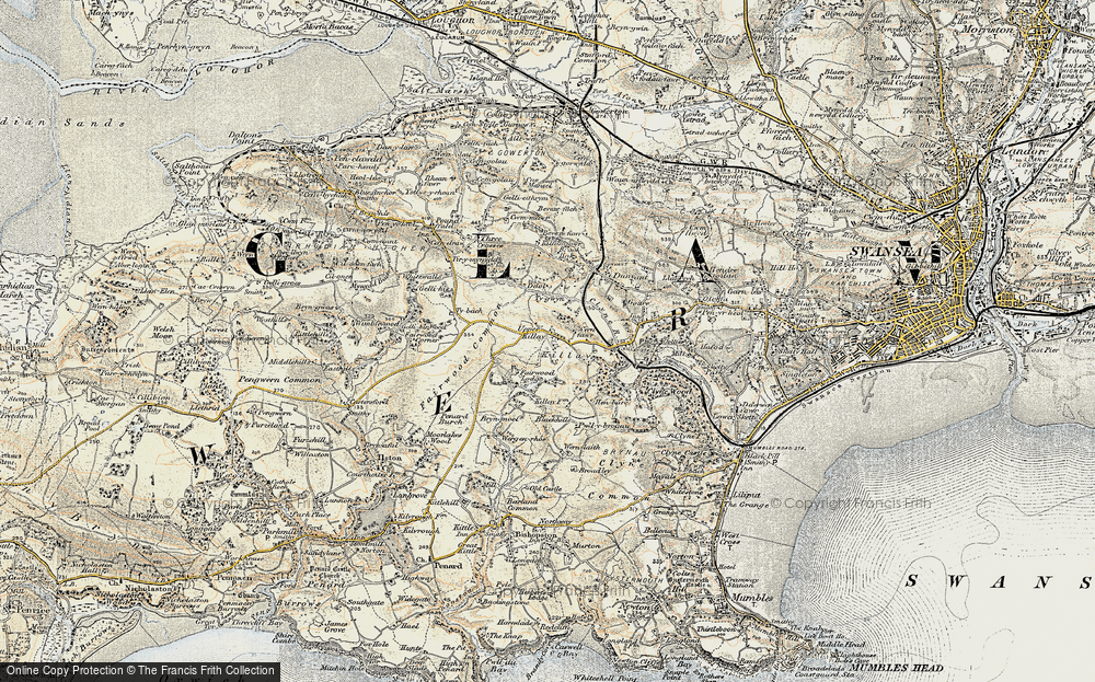 Old Map of Upper Killay, 1900-1901 in 1900-1901