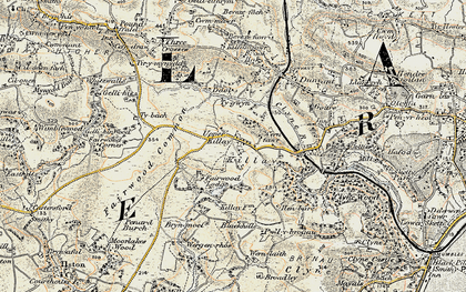Old map of Upper Killay in 1900-1901