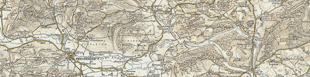 Old map of Lingen Vallet Wood in 1900-1903