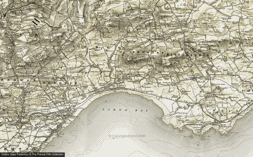 Old Map of Upper Largo, 1903-1908 in 1903-1908