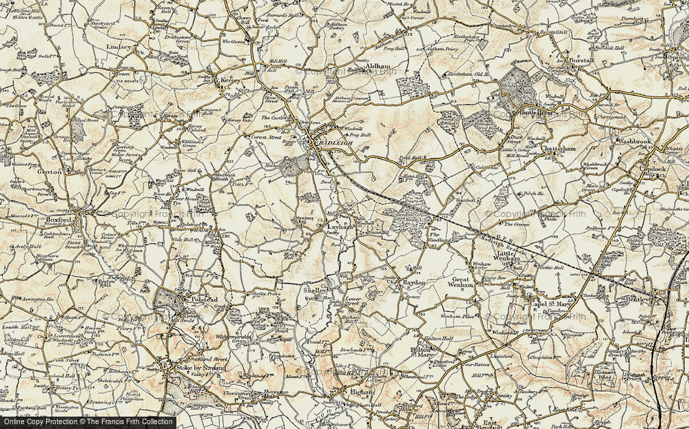 Old Map of Upper Layham, 1898-1901 in 1898-1901