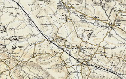 Old map of Upper Leigh in 1902