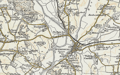Old map of Bushley Park in 1899-1900
