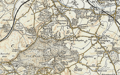 Old map of Upper Longdon in 1902