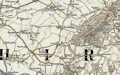 Old map of Upper Longwood in 1902