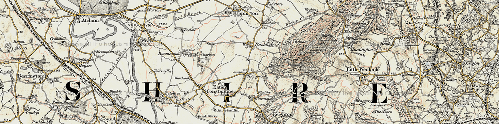 Old map of Upper Longwood in 1902