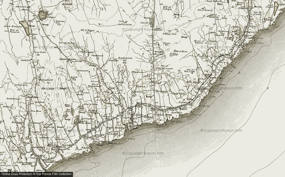 Old Map of Upper Lybster, 1911-1912 in 1911-1912