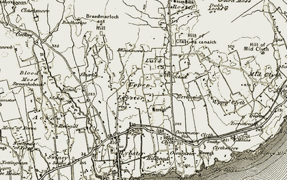 Old map of Upper Lybster in 1911-1912