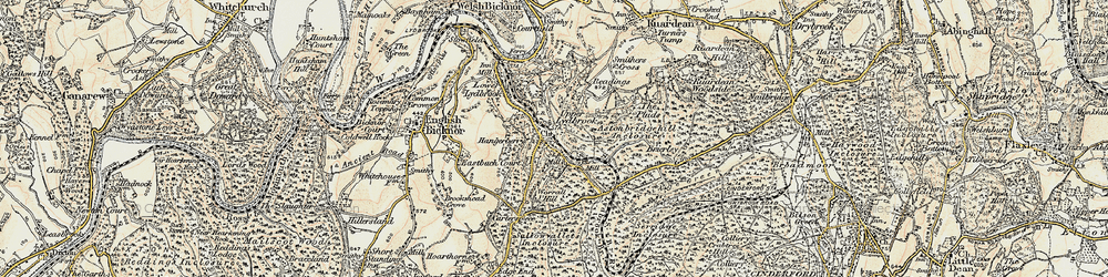 Old map of Upper Lydbrook in 1899-1900