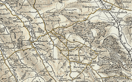 Old map of Upper Maes-coed in 1900-1901