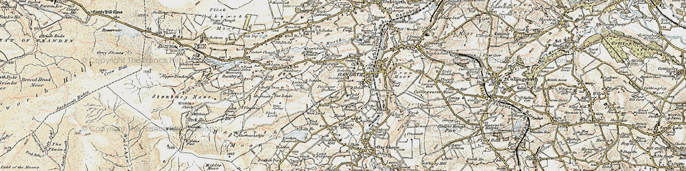 Old map of Upper Marsh in 1903-1904