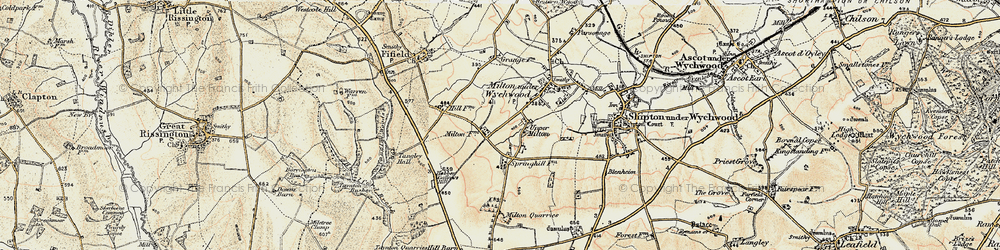 Old map of Upper Milton in 1898-1899