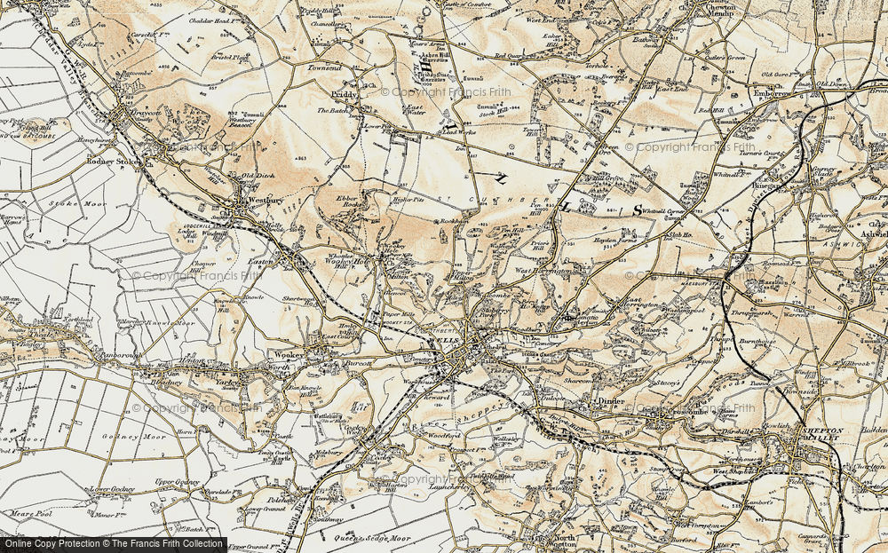 Old Map of Historic Map covering Rookham in 1899