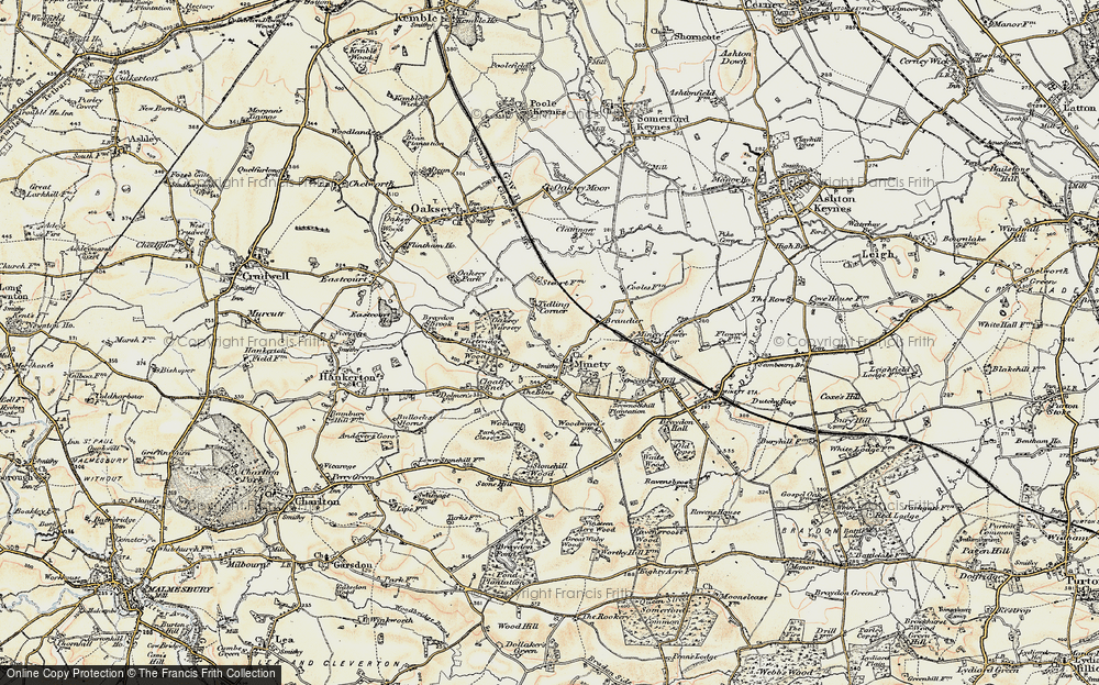 Old Map of Historic Map covering Brandier in 1898-1899