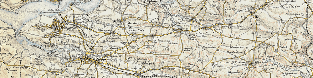 Old map of Winter Hall in 1901-1912