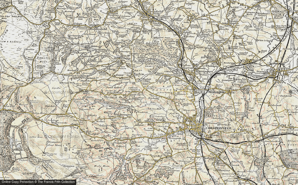 Old Map of Upper Newbold, 1902-1903 in 1902-1903
