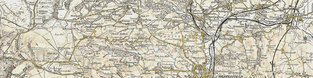 Old map of Upper Newbold in 1902-1903