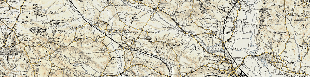 Old map of Upper Nobut in 1902