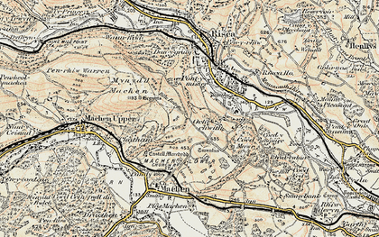 Old map of Upper Ochrwyth in 1899-1900