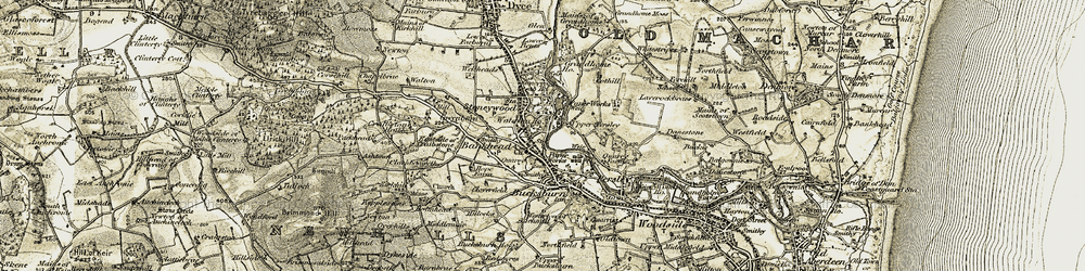 Old map of Upper Persley in 1909