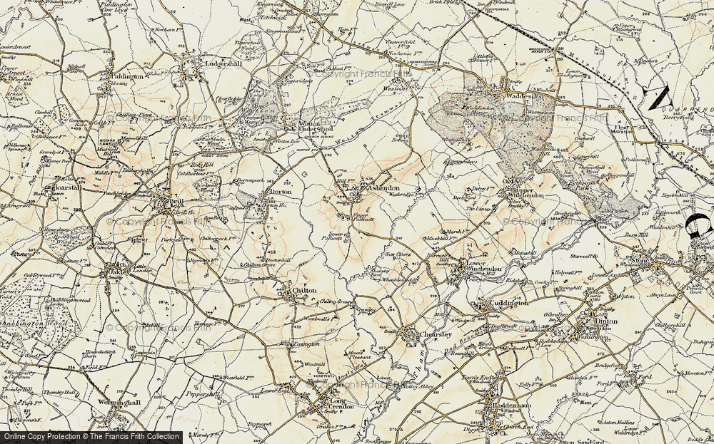 Old Map of Upper Pollicott, 1898 in 1898
