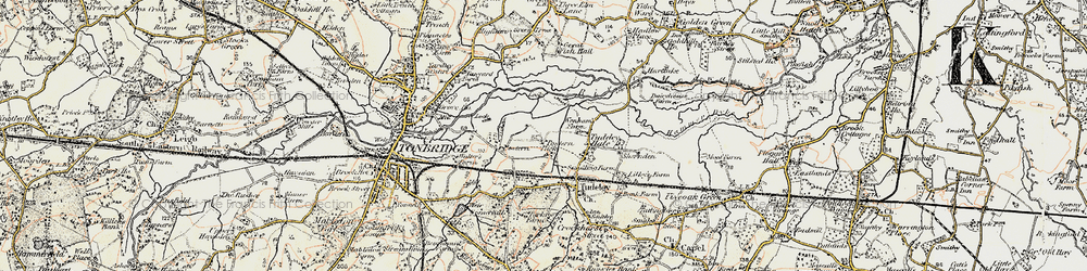 Old map of Upper Postern in 1897-1898