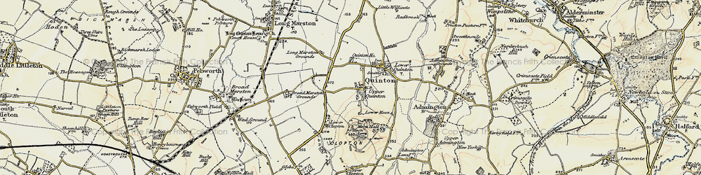 Old map of Upper Quinton in 1899-1901