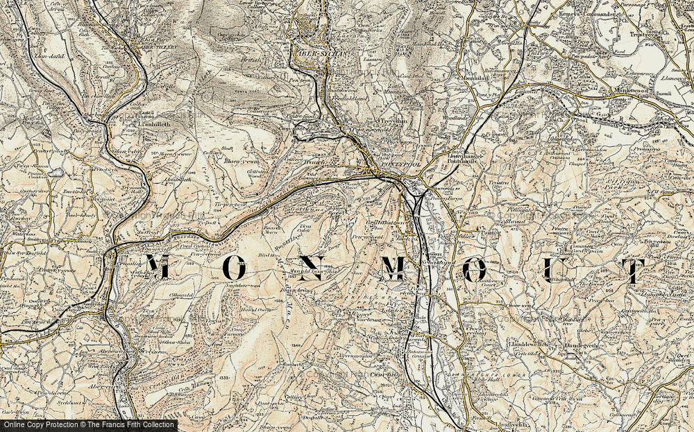Old Map of Upper Race, 1899-1900 in 1899-1900