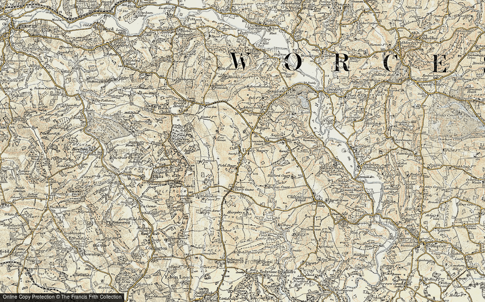 Old Map of Upper Sapey, 1899-1902 in 1899-1902