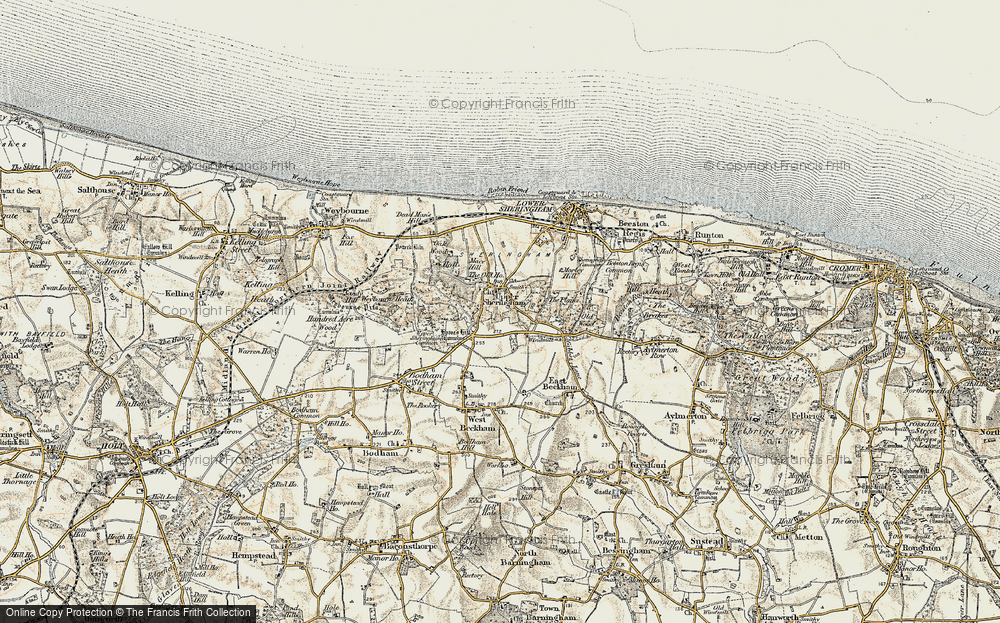 Old Map of Historic Map covering Howe's Hill in 1901-1902