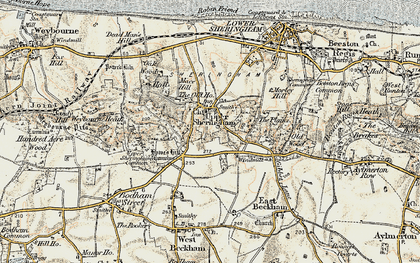 Old map of Upper Sheringham in 1901-1902