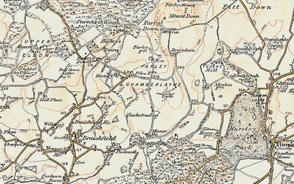 Old map of Upper Slackstead in 1897-1900